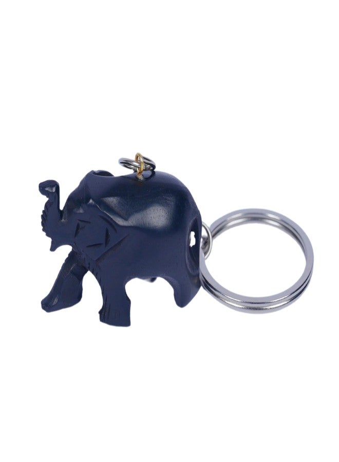 WoCra® Karungali Keychain Elephant Original | 100% Natural Elephant Karungali Keychain | Aana Karungali Keychain for Bike and Car| Enugu Black Ebony Wood Keychain| Yaanai Karungali Keychain |1 Piece - Image 1
