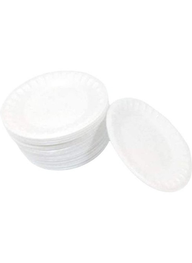 100 PCS Disposable Foam plates White - Image 2