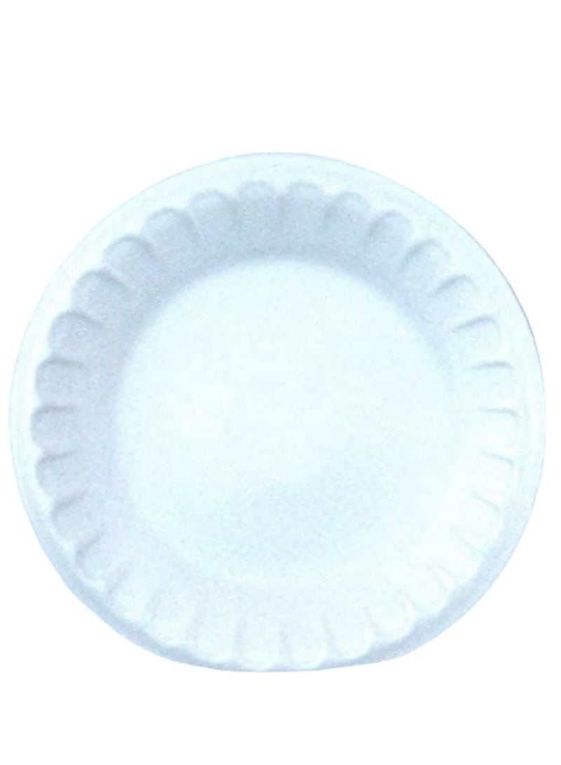 100 PCS Disposable Foam plates White - Image 1