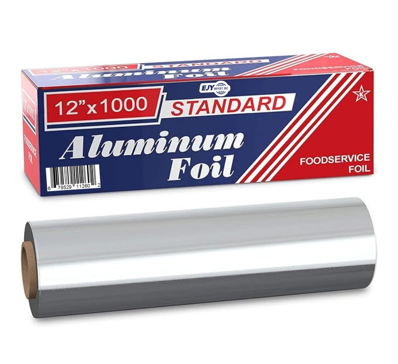 EJY IMPORT Standard Premium Aluminum Foil | 12â€x1000 Feet Long | Industrial Size and Strength | Commercial Grade & Length Foil Wrap for Food Service Industry and Home Use| Strong Silver (1 Pack) - Image 3