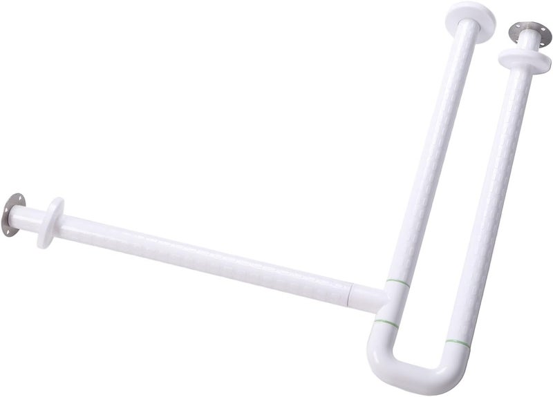 Toilet Safety Rail with Non Slip Grip, Foldable Toilet Grab Bar 23.6in White - Luminous Ring for Night Use, Space Saving Design for Seniors Disabled - Image 3