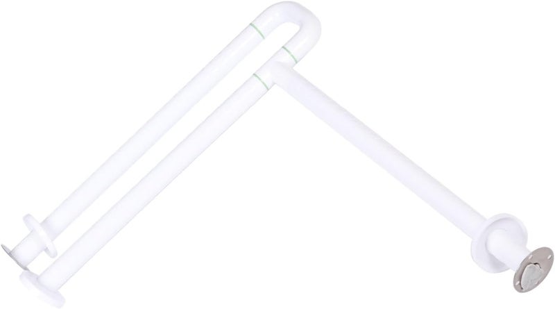 Toilet Safety Rail with Non Slip Grip, Foldable Toilet Grab Bar 23.6in White - Luminous Ring for Night Use, Space Saving Design for Seniors Disabled - Image 2