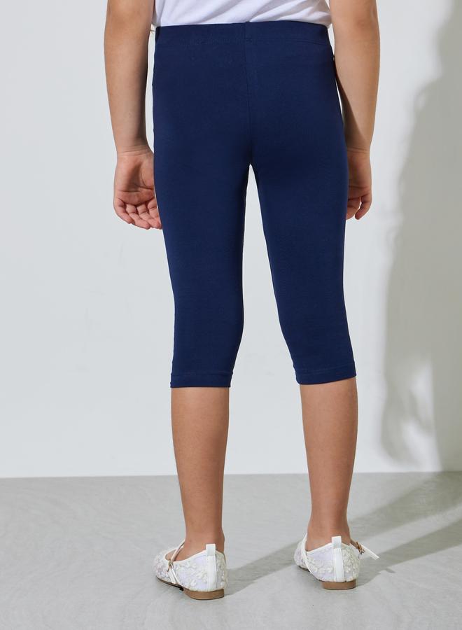Styli Girls Pack of 2 - Cotton Blend Capri Leggings - Image 4