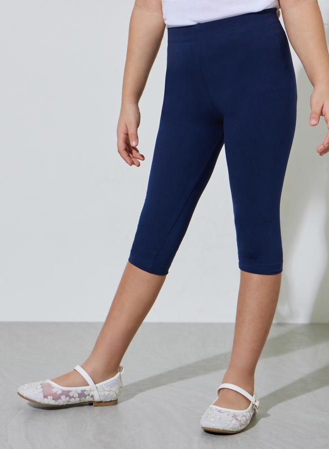 Styli Girls Pack of 2 - Cotton Blend Capri Leggings - Image 5