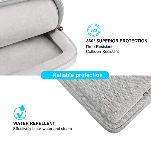 Lacdo 360° Protective Laptop Shoulder Bag, 16 inch Laptop Bag for 16 inch New MacBook Pro M4/M3/M2 /M1 Pro Max A3403 A3186 A2991 A2780 A2485 2024-2019, 15" Surface Laptop 7th Copilot+PC Computer, Gray - Image 2