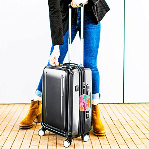 Gowraps Luggage Tags for Suitcases-Leather Luggage Tag 4 Pack with Loops Cute Bag/Backpack/Suitcase Tags Pink Travel Accessories for Airport - Image 5