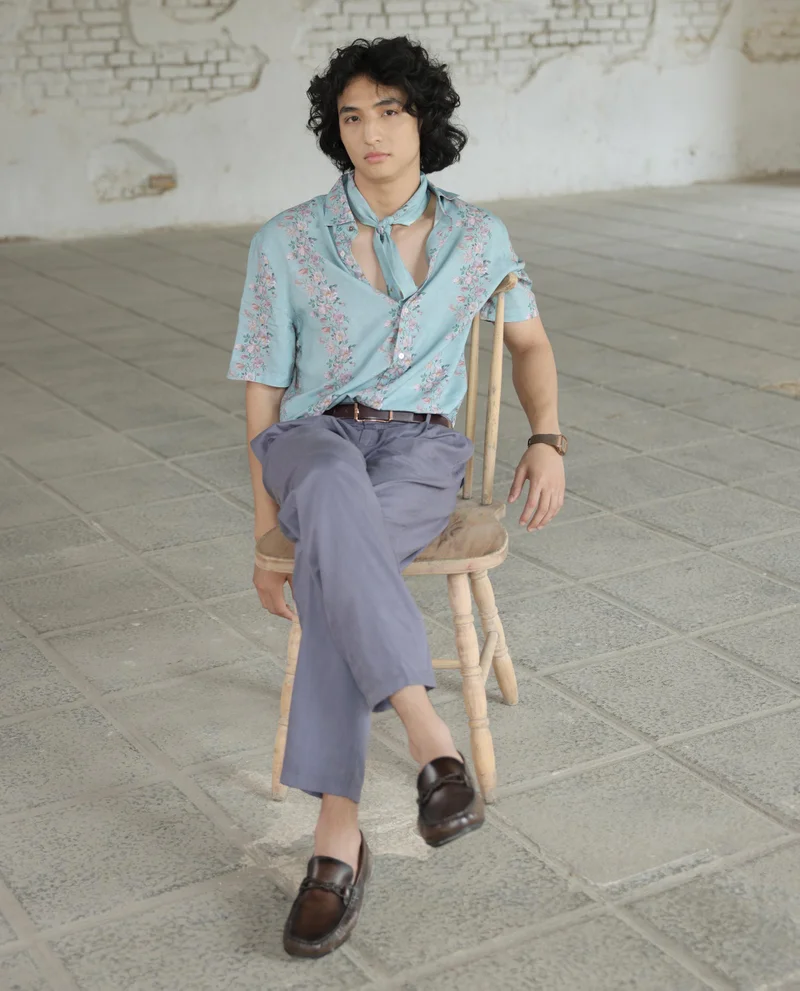 Rare Rabbit Men's Melange Trousers