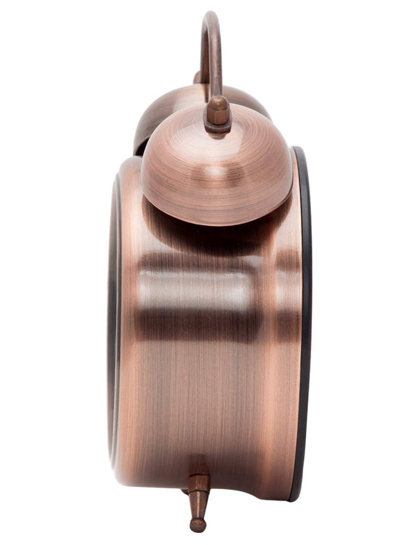 Florastic Steel Table Alarm Clock with Night LED Display Copper - Image 4