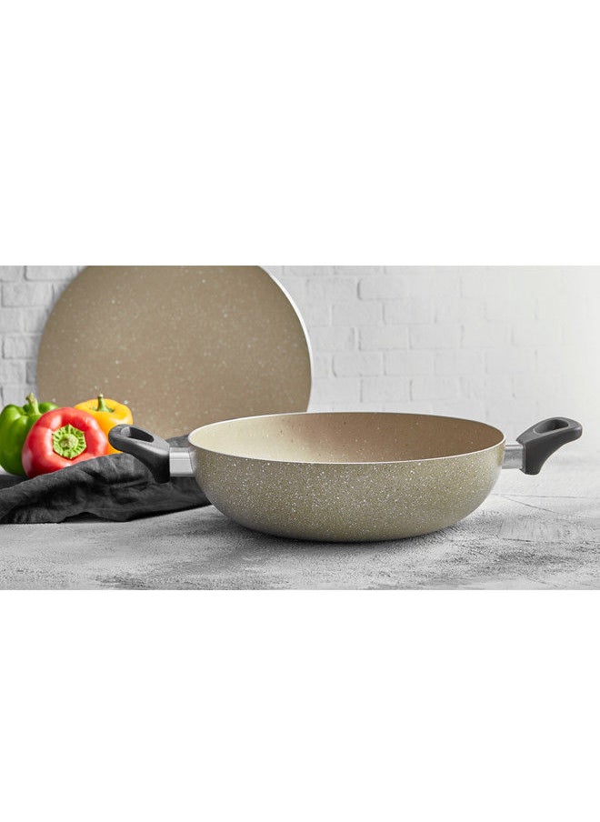 Trust Non-Stick Aluminum Wok With Heat Resistant Handle Dark Green/Black  - Image 2