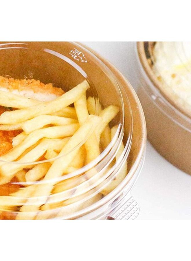 إس إن إتش باكينج كرافت وعاء سلطة 500 مل مع غطاء بيو للاستعمال مرة واحدة بني 50 قطعة - Image 5