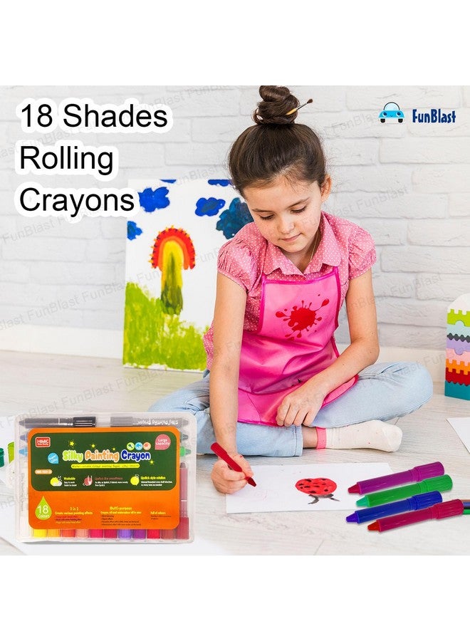 فنبلاست أقلام تلوين فن بلاست للأطفال - قابلة للغسل، ناعمة كالحرير، قابلة للالتواء، 18 لونًا، في علبة، مجموعة أقلام تلوين للأطفال، مجموعة أقلام تلوين فنية للأطفال، مجموعة رسم وتلوين (18 لونًا) - Image 5