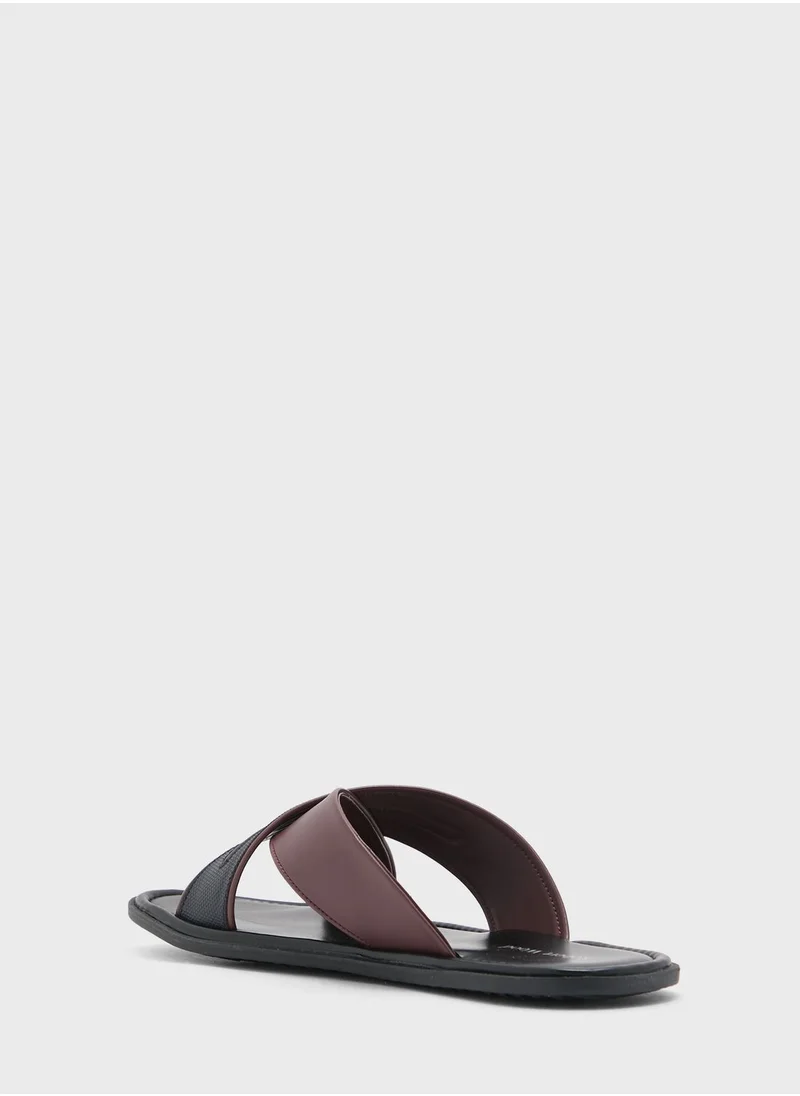 Robert Wood Cross Strap Sandals