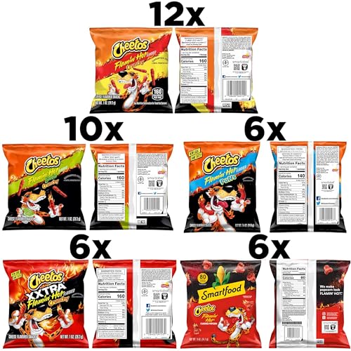 Cheetos Cheese Flavored Snacks, Flamin' Hot Mix Variety Pack, (Pack of 40) - Image 2