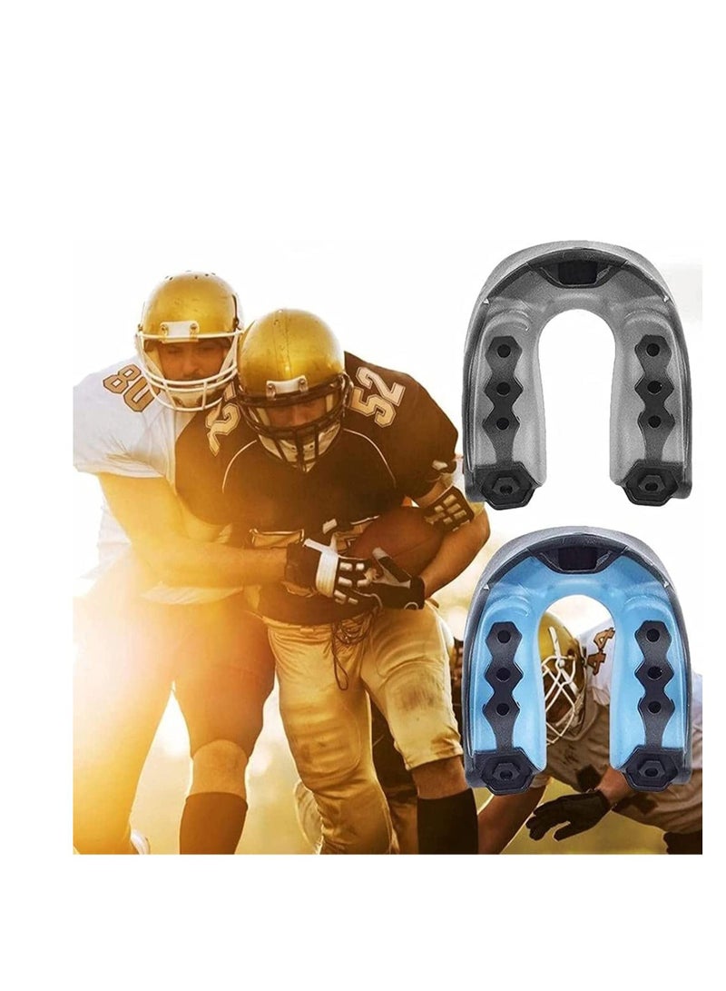 SYOSI 2Pcs Football Mouth Guard with Strap Soft Youth Mouth Guard Football Mouthpiece Professional Mouth Guard Sports for Boxing MMA Lacrosse Goggles Rugby  Basketball - Image 4