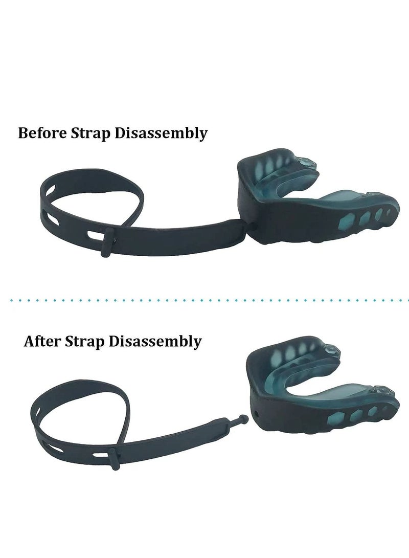 SYOSI 2Pcs Football Mouth Guard with Strap Soft Youth Mouth Guard Football Mouthpiece Professional Mouth Guard Sports for Boxing MMA Lacrosse Goggles Rugby  Basketball - Image 3