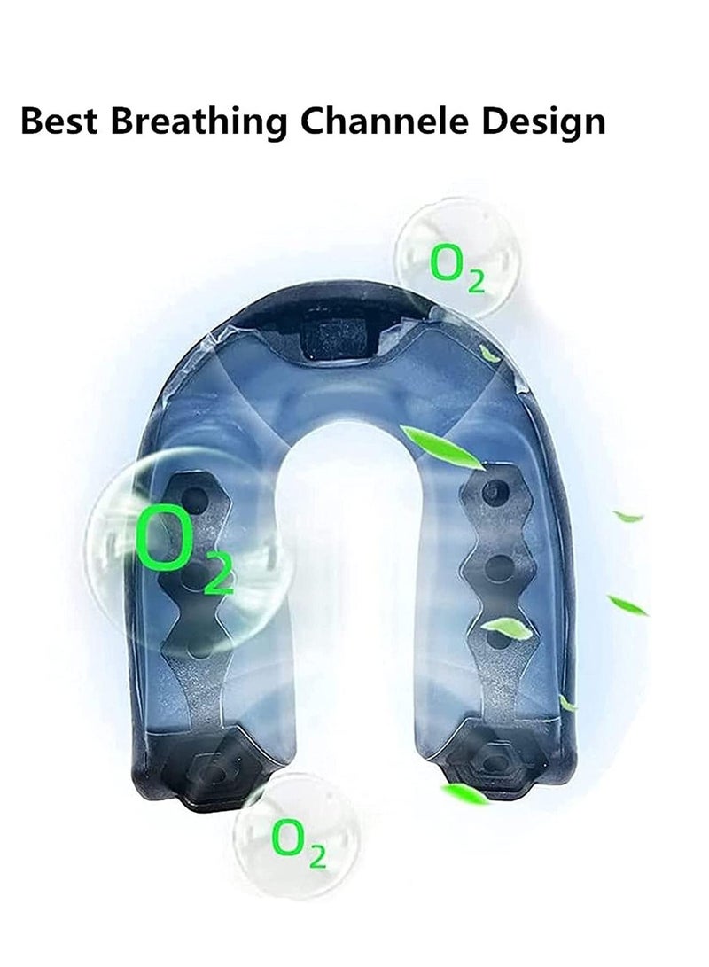 SYOSI 2Pcs Football Mouth Guard with Strap Soft Youth Mouth Guard Football Mouthpiece Professional Mouth Guard Sports for Boxing MMA Lacrosse Goggles Rugby  Basketball - Image 2
