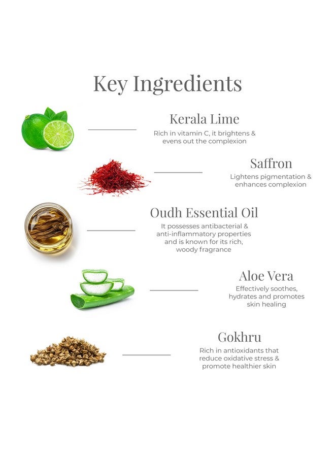 فورست اسينشالز غسول استحمام حريري بعود الليمون والزعفران | غسول الجسم الطبيعي الأيورفيدا لبشرة ناعمة وملساء | جل استحمام خالي من البارابين والكبريتات - Image 4