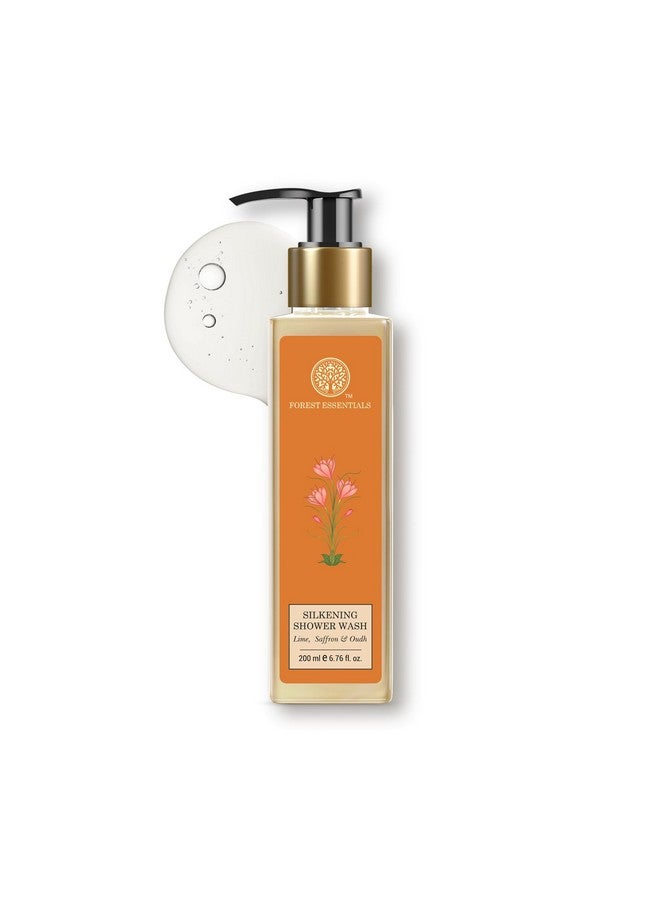فورست اسينشالز غسول استحمام حريري بعود الليمون والزعفران | غسول الجسم الطبيعي الأيورفيدا لبشرة ناعمة وملساء | جل استحمام خالي من البارابين والكبريتات - Image 2