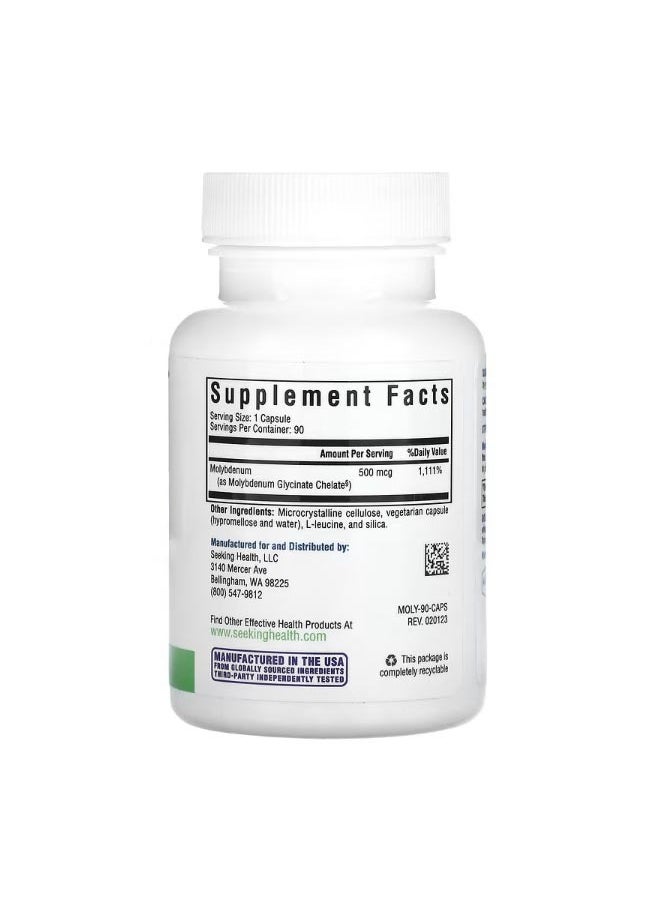 Seeking Health Molybdenum 500 mcg 90 Vegetarian Capsules  - Image 2