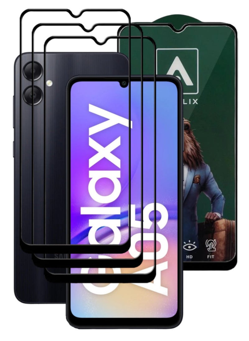 ACLIX 3 Pieces Antistatic ESD Dustproof Premium Quality High Definition Tempered Glass Screen Protector Designed For Samsung Galaxy A05 - Image 1