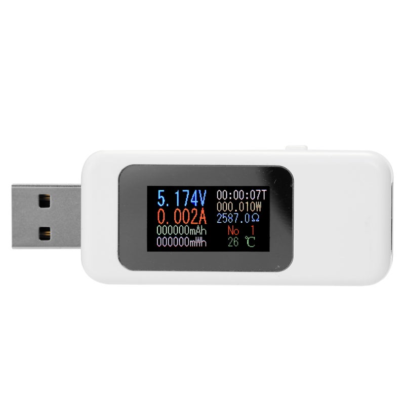 USB Tester Digital Display LCD Screen - 9 Groups Power-Off Data Storage Real-Time Voltage Current Capacity Monitor for USB Charging Devices - Image 1