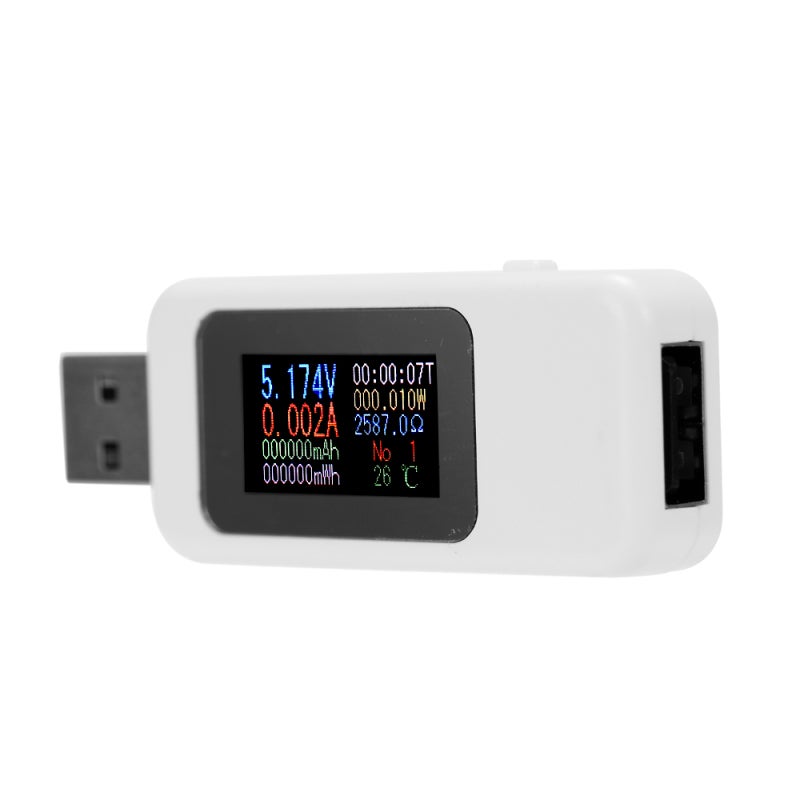USB Tester Digital Display LCD Screen - 9 Groups Power-Off Data Storage Real-Time Voltage Current Capacity Monitor for USB Charging Devices - Image 2