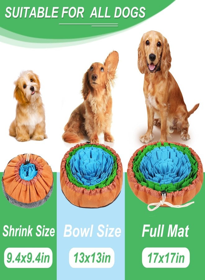 Vivifying Snuffle Mat for Dogs, Adjustable Treats Feeding Mat for Slow Eating and Keep Busy, Interactive Dog Puzzle Toys Encourages Natural Foraging Skills and Smell Training (Blue Green) - Image 4