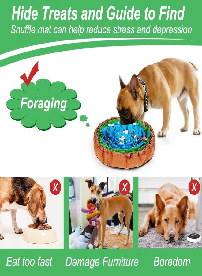 Vivifying Snuffle Mat for Dogs, Adjustable Treats Feeding Mat for Slow Eating and Keep Busy, Interactive Dog Puzzle Toys Encourages Natural Foraging Skills and Smell Training (Blue Green) - Image 3