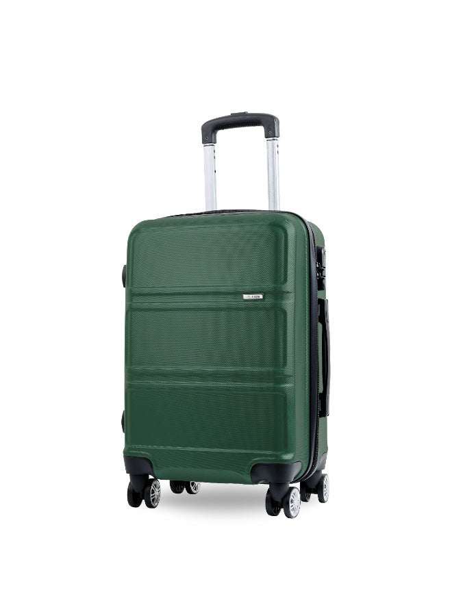 Reflection ABS Cabin Luggage Airline Approved, Lightweight 20 Inch Luggage- 360° Silent Wheels, ABS Hard Suitcase Trolley, Spinner Wheels, Travel Luggage  (20-Inch , D.Green) - Image 1