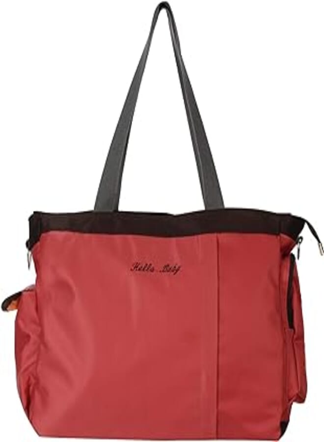 HELLO BABY Hello Baby Tote Bag For Unisex - Red Brown 