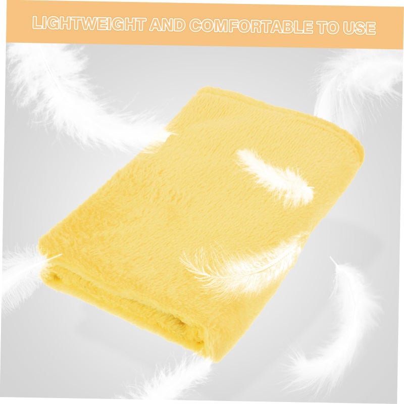 Flannel Fleece Pet Blanket Dog Bedding Solid Color 50x70cm Sunshine - Image 5