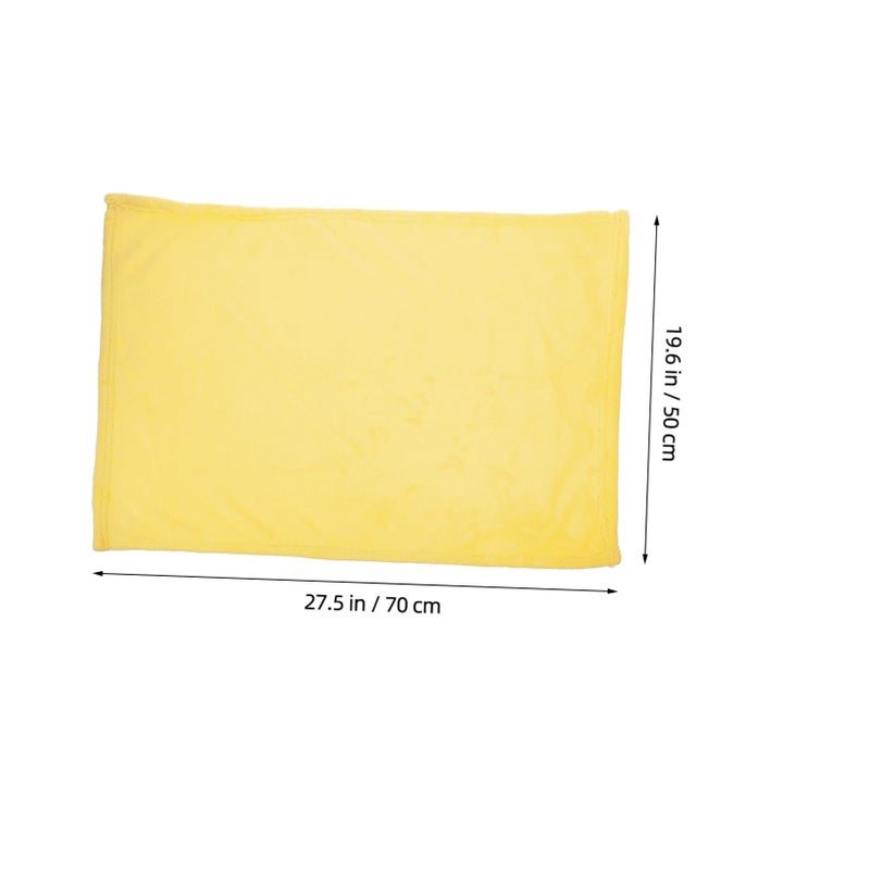 Flannel Fleece Pet Blanket Dog Bedding Solid Color 50x70cm Sunshine - Image 3