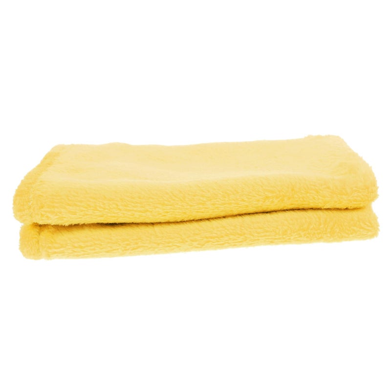 Flannel Fleece Pet Blanket Dog Bedding Solid Color 50x70cm Sunshine - Image 2