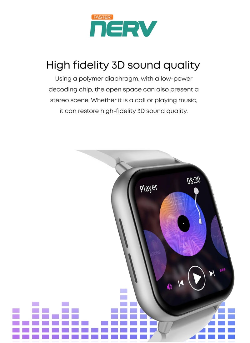 Faster - Smart Watch 1 - 1.83" HD Display, Bluetooth Calling, Fitness Tracker, Sports Modes, Heart Rate & Sleep Monitoring, IP68 Waterproof, 230mAh Battery, Compatible with Android & iOS - Image 1