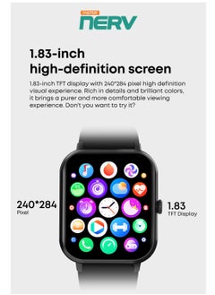 Faster Smart Watch 1 - 1.83" HD Display, Bluetooth Calling, Fitness Tracker, Sports Modes, Heart Rate & Sleep Monitoring, IP68 Waterproof, 230mAh Battery, Compatible with Android & iOS  - Image 5