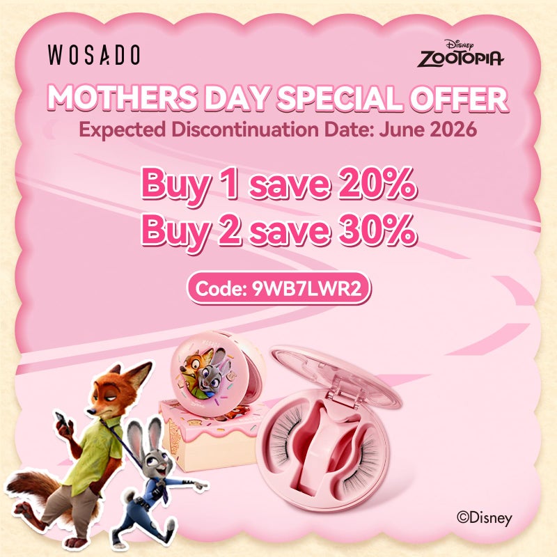 WOSADOÃ—Zootopia1 Soft Magnetic Eyelashes Kit with Applicator, Disney [No.18 Velvet Black] 21.5mm Reusable Glue-free Magnetic Lashes, Cruelty-free False Lash, Waterproof, Lightweight, for Heavy Makeup - Image 2