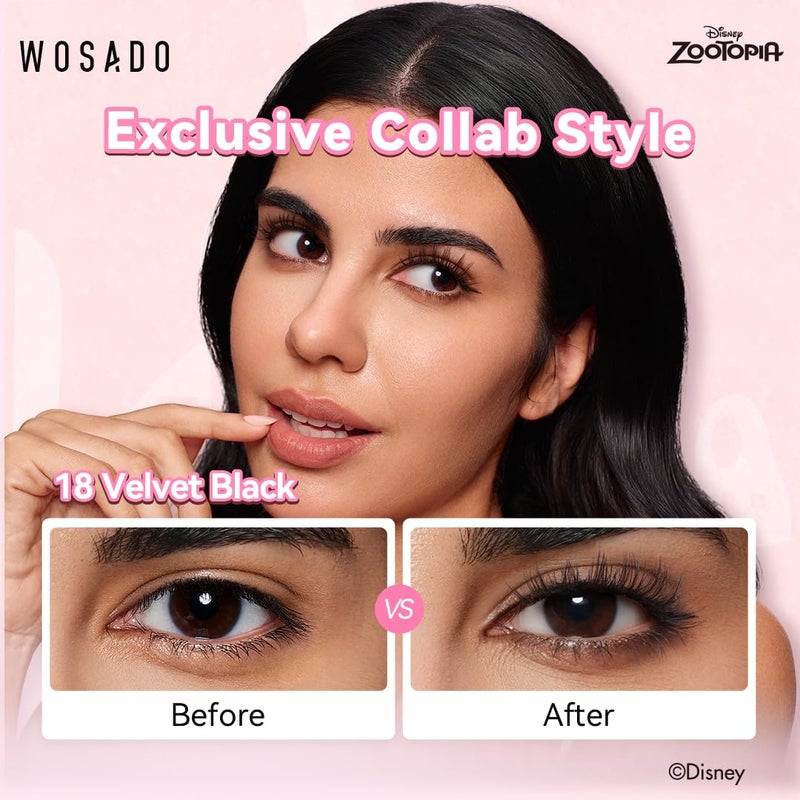 WOSADOÃ—Zootopia1 Soft Magnetic Eyelashes Kit with Applicator, Disney [No.18 Velvet Black] 21.5mm Reusable Glue-free Magnetic Lashes, Cruelty-free False Lash, Waterproof, Lightweight, for Heavy Makeup - Image 5