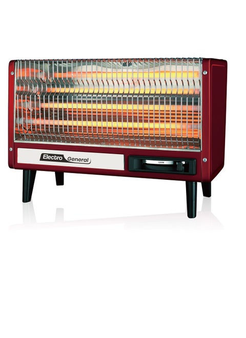 Electric Heater with 4 Quartz Heating Elements, Three Adjustable Power Settings -  Energy-Efficient Performance, Compact Design, and Reliable Heating for Indoor Use - Model QH-R001
