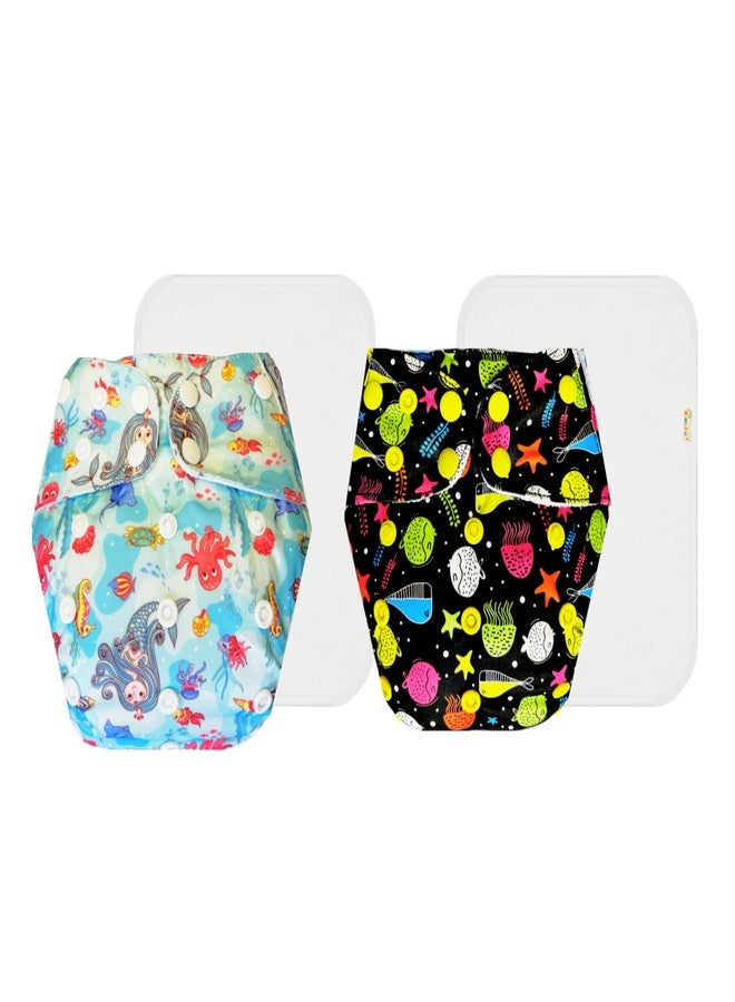 Dumbledo Premium Cloth Diaper with Cotton Insert (Pack of 2) | Dry Feel and Comfortable | Reusable & Washable | Easy to Clean | Ideal for Toddlers | 3 Months - 3 Years | Unisex Baby - Image 1