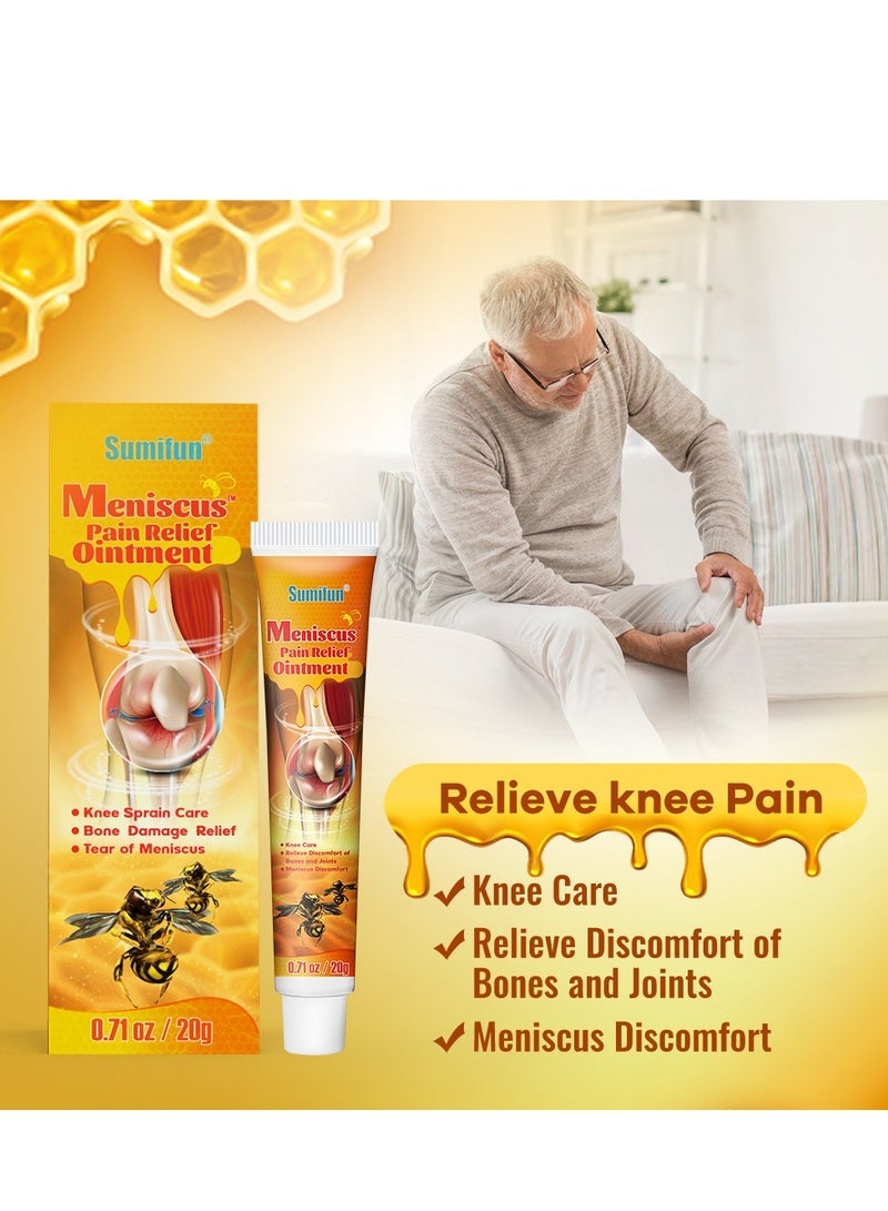 2 Pcs Meniscus Pain Relief Ointment Bee Venom Ointment for Relieve Sore Joints,Muscles and Joints, knees and feet - Image 2