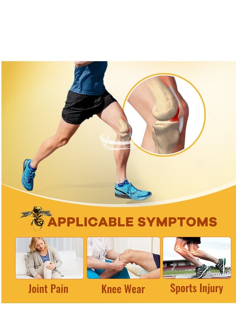 2 Pcs Meniscus Pain Relief Ointment Bee Venom Ointment for Relieve Sore Joints,Muscles and Joints, knees and feet - Image 4