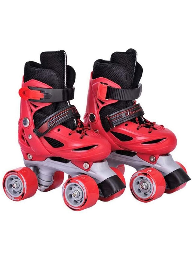 LIMOS Adjustable Roller Skate Shoes Double Row For Children(Red) - Image 1