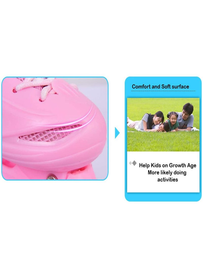 LIMOS Adjustable Roller Skate Shoes Double Row For Children(Red) - Image 3