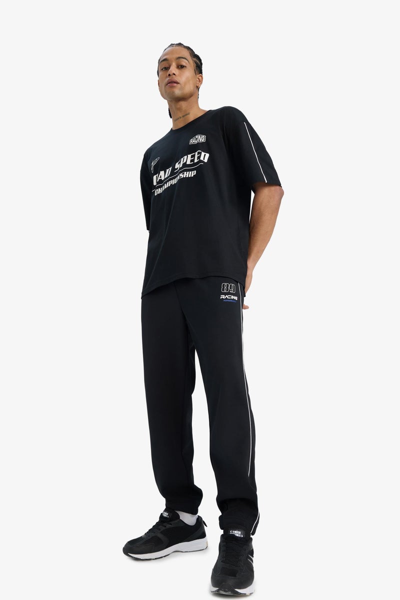 DeFacto Black Man Standard Fit Scuba Fabric Elastic Band Jogger Casual - Image 3