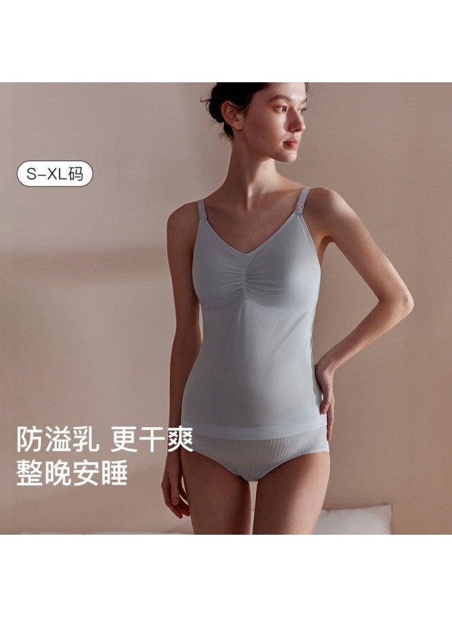 ubras Seamless Modal Anti-Leak Nursing Camisole With Built-In Padded Bra For Women, Wearable As Outerwear - Image 3