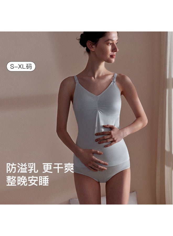 ubras Seamless Modal Anti-Leak Nursing Camisole With Built-In Padded Bra For Women, Wearable As Outerwear - Image 2