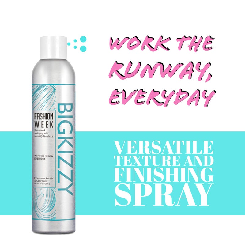 Big Kizzy Fashion Week Hairspray & Texture Spray - Medium Hold Setting Spray for All Day + All Hair Types - Anti-humidity & Volumizing Root Lift Aerosol, 10oz - Image 2