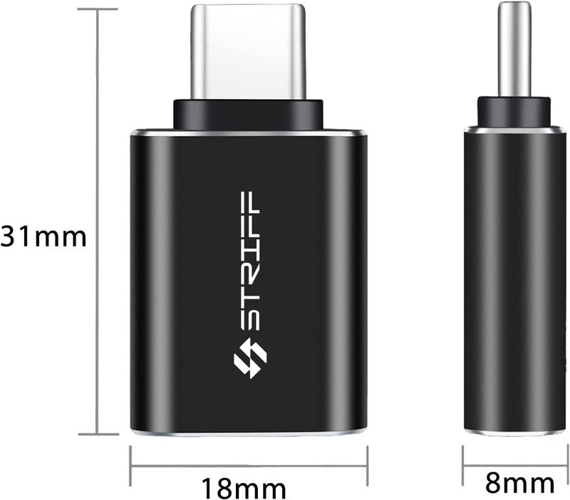 Striff محول STRIFF USB 3.0 إلى Type C OTG، نقل بيانات عالي السرعة 10Gbps، محول Thunderbolt إلى USB، متوافق مع جميع أجهزة Type C، الهواتف الذكية، أجهزة الكمبيوتر المحمولة، الأجهزة اللوحية، الشواحن، MacBook - Image 2