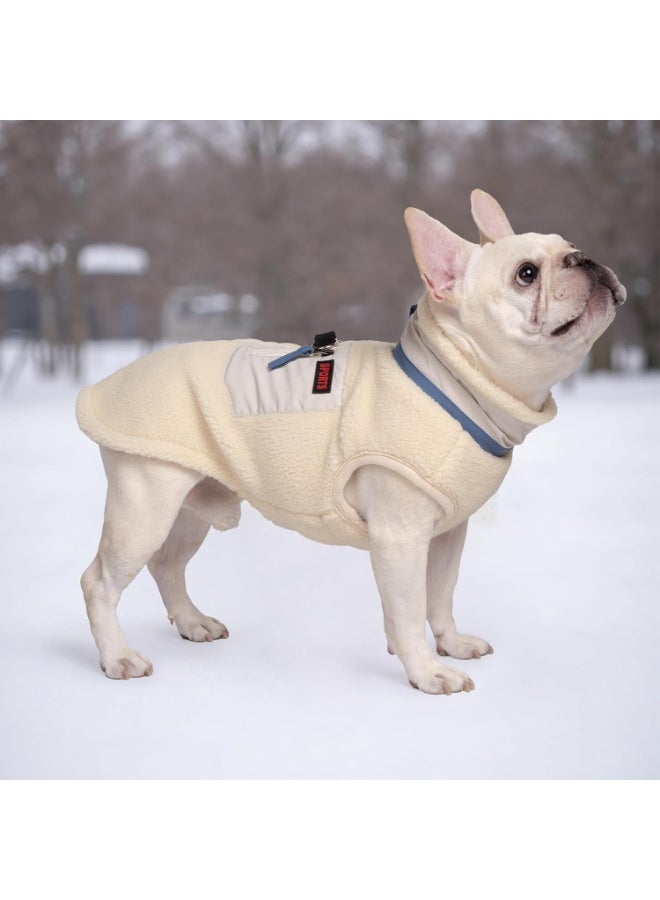KASTWAVE Warm Dog Coat for Winter, Windproof Puppy Jacket with Soft Fleece Lining and D-Ring, Cozy Cold Weather Vest Clothes for Small Medium Dogs, Size L - Image 4