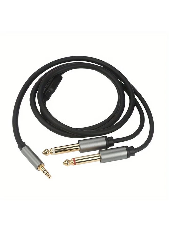 6.6 قدم كابل صوتي 3.5 ملم إلى 6.35 ملم عالي الدقة للجيتار والميكروفون والكمبيوتر والهاتف - Image 4